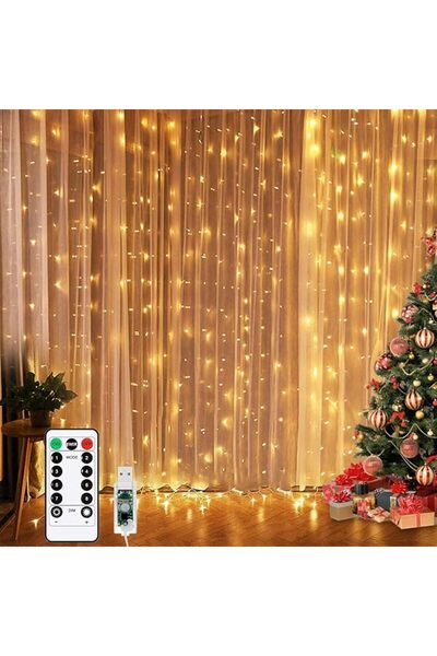 Generic LED Window Curtain Fairy Twinkle Lights, 3mx3m 300leds USB Operated 8...