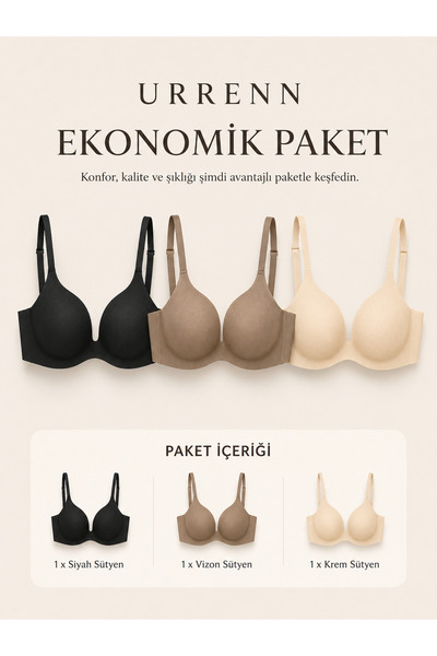 Urrenn Economic Package 3 in 1 - Seamless Bra Without Underwire Laser Cut |  ...