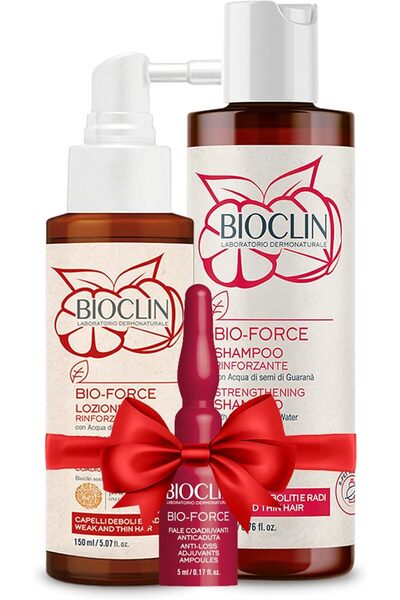 Bioclin شامبو بيو-فورس المقوي 200 مل + لوشن 150 مل + أمبولات