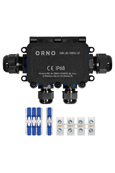 Orno Professional Derivation Box OR-JB-13815/4T, 4 Inputs, 2xM20 + 2xM16, Typ...