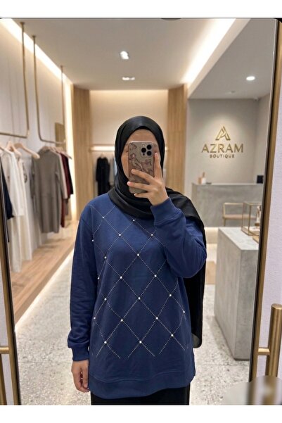 azramfashıon tekstil تونيك نسائي بتصميم البقلاوة للمحجبات