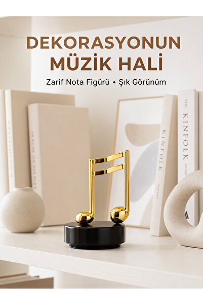 FAROUKİ Melodious Music Altın Nota Figürlü Müzik Kutusu Yeni Nesil