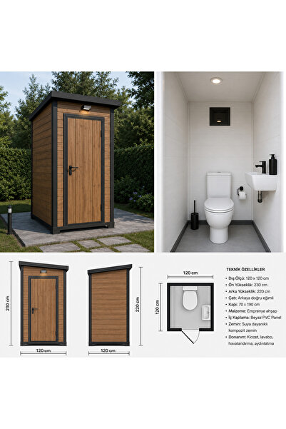 rosem ahsap Rosem Ahşap Dış Mekan Lavabo