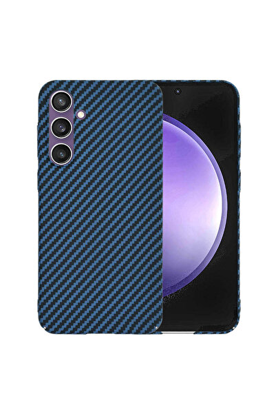 Techsuit Husă pentru Samsung Galaxy S23 FE, Carcasă din fibră de carbon, cyan...