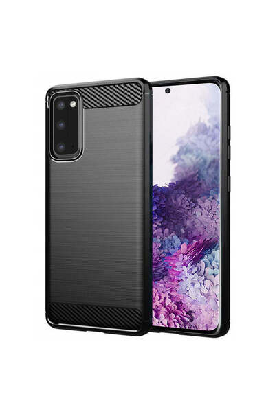Techsuit Husă pentru Samsung Galaxy S20, Silicon Carbon, albastru - negru