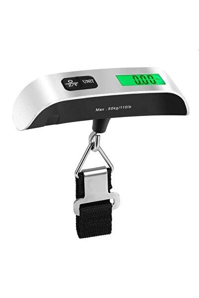 Velaris Cântar digital pentru bagaje, capacitate 50 kg, argintiu, cu funcție ...