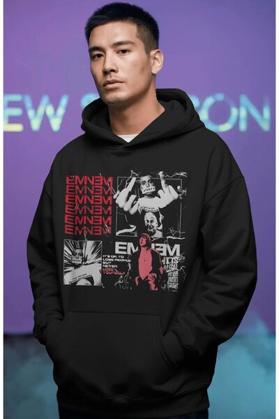 SEVBANO Eminem Rapper Singer Front Printed Unisex Oversize Premium Hoodie