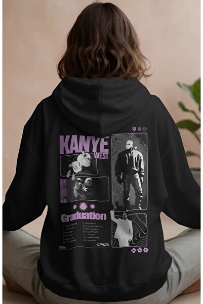SEVBANO Kanye West Rapper Singer Back Printed Unisex Oversize Premium Hoodie