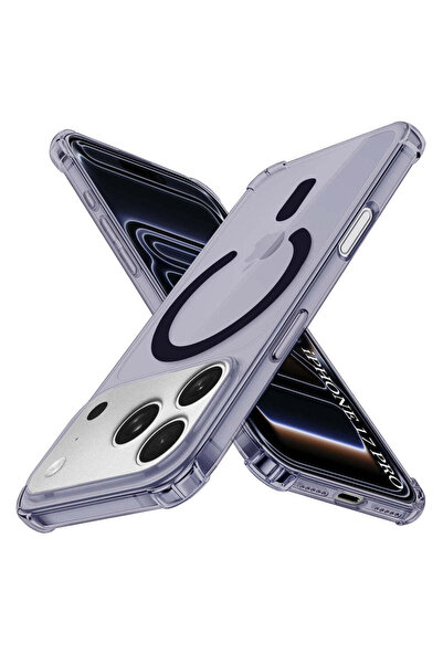 Techsuit Case for iPhone 17 Pro, Shockproof Clear Silicone MagSafe, smoky - s...