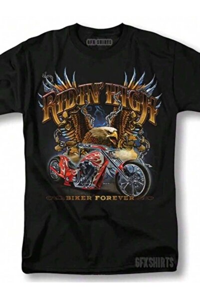 NOURAM تي شيرت Biker HarIey Classic Motorcycle Riding High HD Graphic