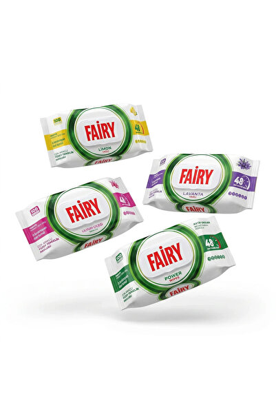 Fairy Pachet Șervețele Umede – 4 Arome x100 Buc (400 Total): Lămâie, Lavandă,...