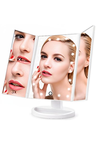 kd home Oglinda Cosmetica Machiaj LED GlowFlex, Marire 2X 3X, Reglare Intensi...