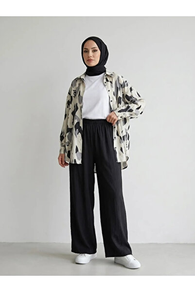 Generic Brand Wide Leg Strawberry Pants-Black