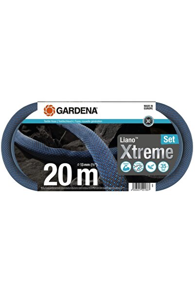 Gardena 18470-20 Λάστιχο Υφασμάτινο Liano Xtreme 1/2"- 20m Σετ με ακροφύσιο &...
