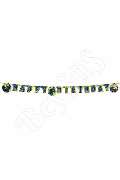 BeySüS Batman Themed Happy Birthday Banner