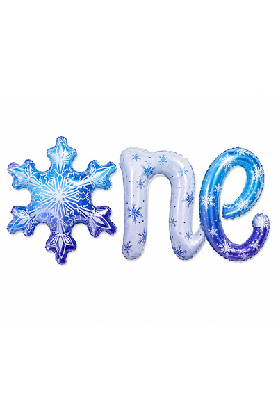 BeySüS One Lettering Snowflake Foil Balloon