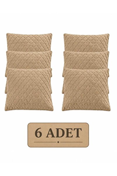Valezium 6 Adet 50x70 Cm Kapitone Desenli Fermuarlı Tela Yastık Koruyucu Alez