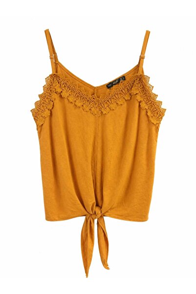 neslihansarıca Blouse, Linen Blouse with Tie-Up Detail