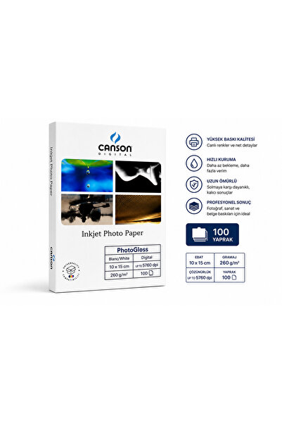 Canson 10x15 fotoğraf kâğıdı yazıcı uyumlu