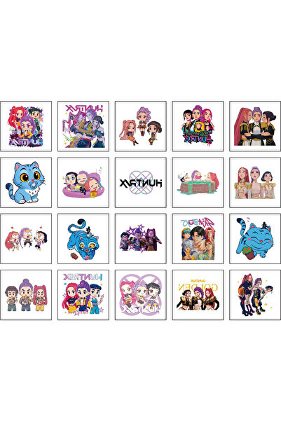 Choice4 Bandai 02 20pcs/set Cartoon Kpob Damon Hunters Rumi Kang Temporary Ta...