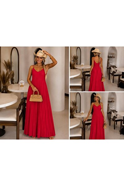 DRESSIFY WOMEN’S FASHION Φόρεμα με πλισέ και εκτύπωση από φύλλα