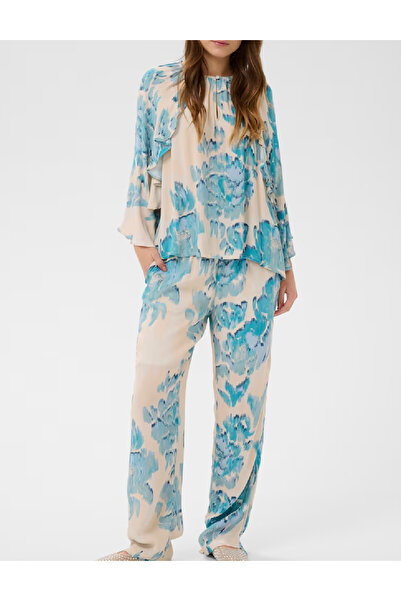 Evendi Bluza, Crem/Albastru