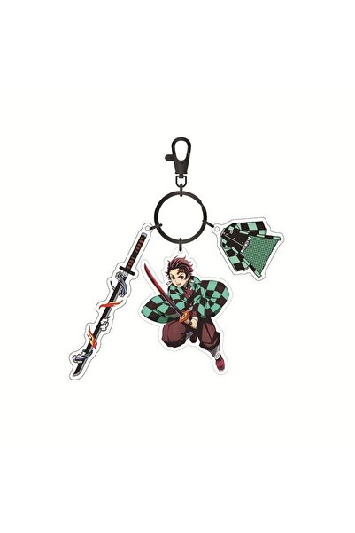 Choice11 Bandai 10cm 1 Anime Demon Slayer Animation Acrylic Keychain tanjiro ...