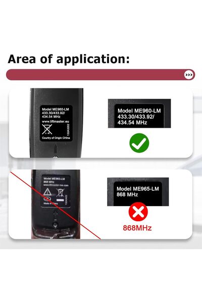 Generic Brand جهاز تحكم عن بعد لفتح باب المرآب من DORBAB، بتردد 433.92 ميجاهرتز، متوافق مع باب المرآب الدوار من Liftmaster، بديل لجهاز التحكم عن بعد ME960-LM، TX4UNI.