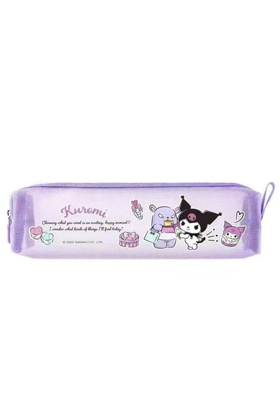choice2 kumi Cute Sanrio Mesh Pencil Case, Transparent Large-Capacity Zippere...