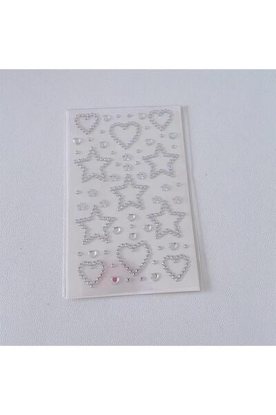 choice2 Silver 3D Star Heart Acrylic Crystal Stickers Kids DIY Decoration Sel...