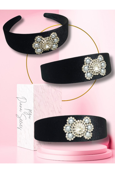 pegu baby collection ΣΕΙΡΑ DİANA ΜΕ ΠΕΤΡΕΣ ΛΟΥΞ ΚΑΙ ΜΑΥΡΟ ΒΕΛΟΥΔΙΝΟ ΣΤΕΦΑΝΙ