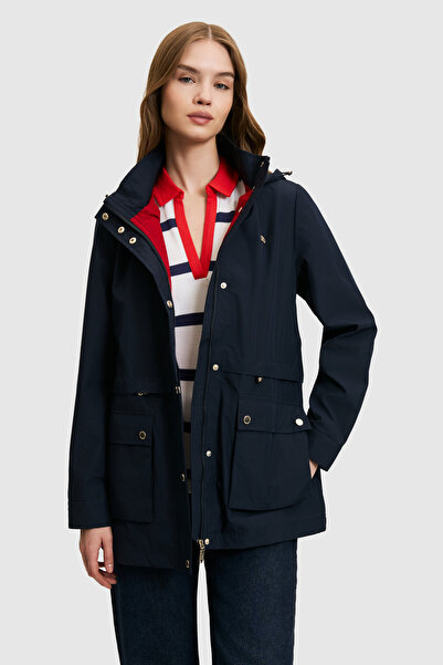 U.S. Polo Assn. معطف نسائي باللون الأزرق الداكن 50319216-VR033