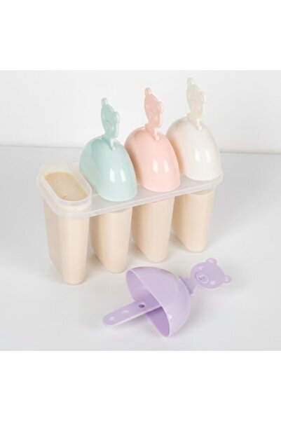 SyaMAG Set de 4 forme pentru înghețată, model ursuleț, 14x7x15.5 cm