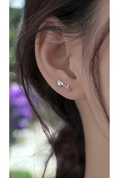 ATALYA ACCESSORY Women's Rose Tulip Model Minimal Flower Earrings