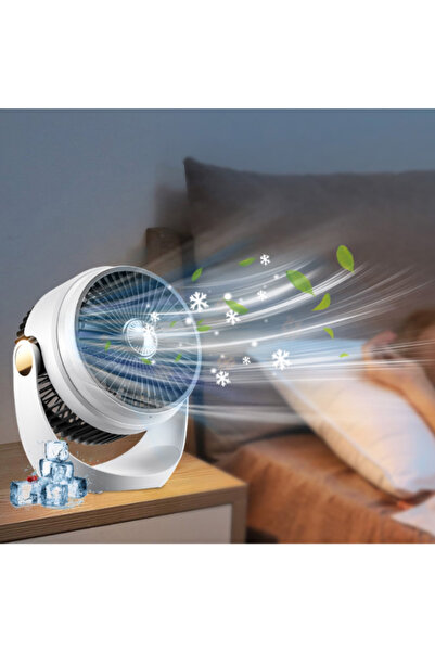OEM Ventilator Portabil cu Acumulator Reincarcabil, Lumina LED, Rotire 360 Gr...