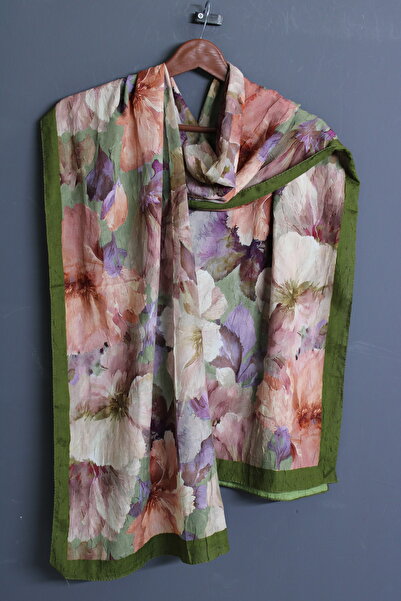 OttomanSilk Aquarelle Patterned Kraş Shawl