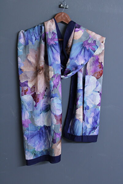 OttomanSilk Aquarelle Patterned Kraş Shawl