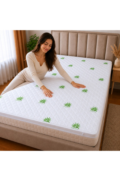 Kotonia Home Топ матрак Котония 160x200+4 см, Декор Алое Вера