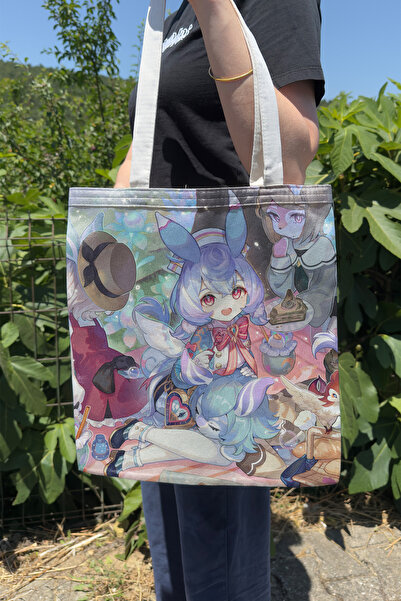 ZipZap Sigewinne Genshin Impact V5 Double-Sided Canvas Print Tote Bag Anime Bag