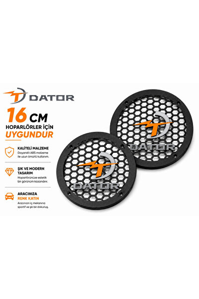DATOR 16cm Hoparlör Kapağı - Logolu Kaliteli Plastik Midrange Hoparlör Kapak ...