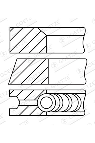 GOETZE ENGINE Set Segmenti Piston 08-439300-10 Lexus Ct Suzuki Landy/Swace To...
