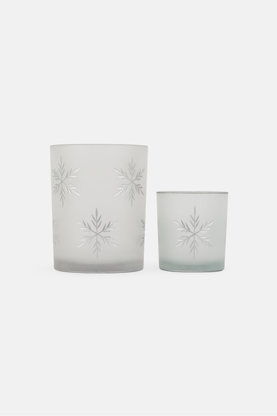 Boltze 2 Pieces Stellina Round Tealight Holder, Silver