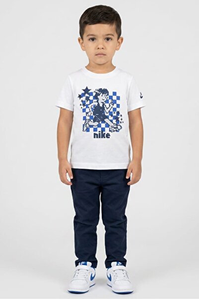 Nike Toddlers Boy Graphic Print Short Sleeve Outdoor T-Shirt, White