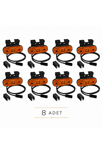Genel Markalar 8 Adet Dorse Yan Aydınlatma Lambası Side Marker LED Dorse Kamy...