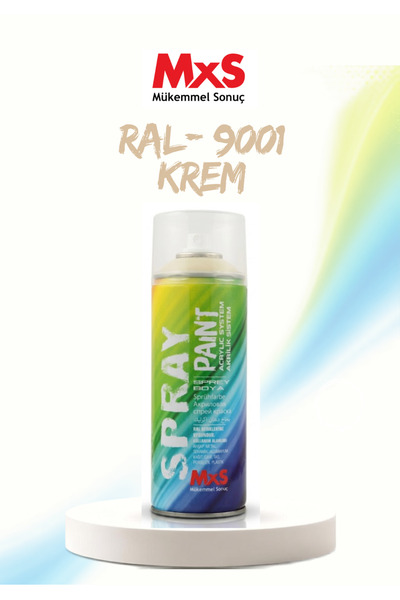 MxS RAL 9001 Krem Akrilik Sprey Boya 400 ML