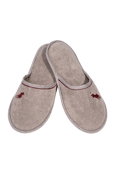 Amaryllis Slippers Ανδρική παντόφλα δωματίου από πετσετέ, βαμβακερή,  "Ασημέν...