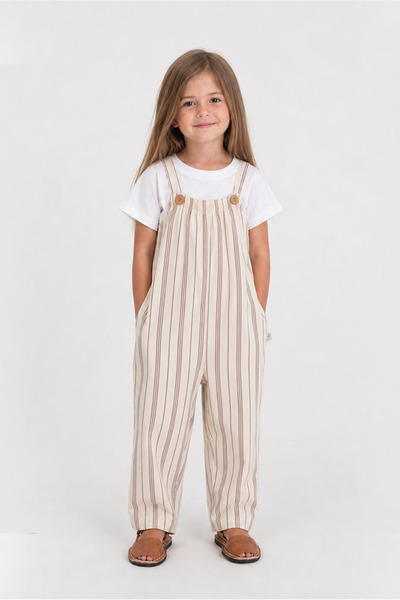 Overdo Unisex Striped Overalls Gardener