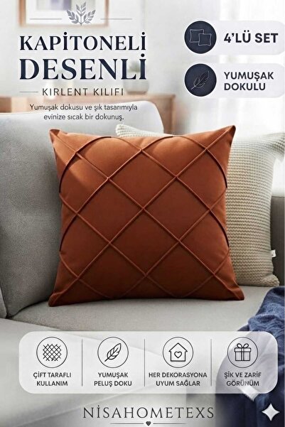 Nisahometeks 4 komada mekane teksturirane navlake za jastuk za dnevnu sobu i ...