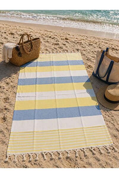 bornoz dünyası Cotton Striped Peshtemal Fringed Beach Pool Spa Sauna Sports, ...