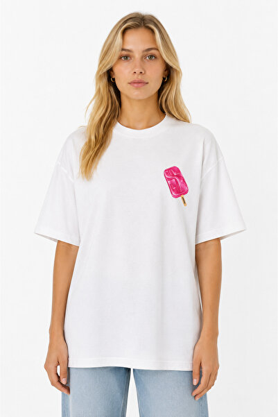Compostela Unisex Women's Men's Stussy Ice Cream Logo Printed Oversize Thick ...